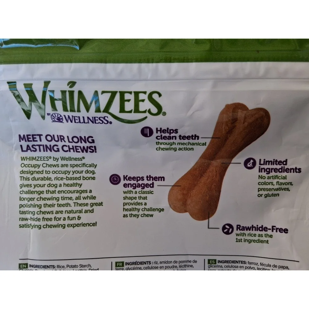 Whimzees by Wellness Occupy Chews for Large Dogs 9 Count Rawhide Free READ